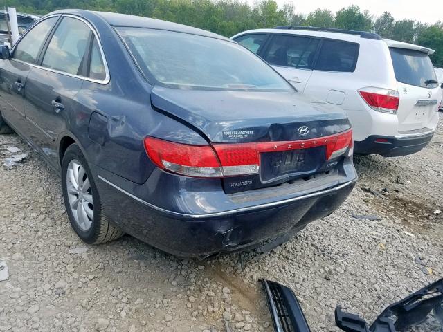 KMHFC46F26A051129 - 2006 HYUNDAI AZERA SE BLUE photo 9