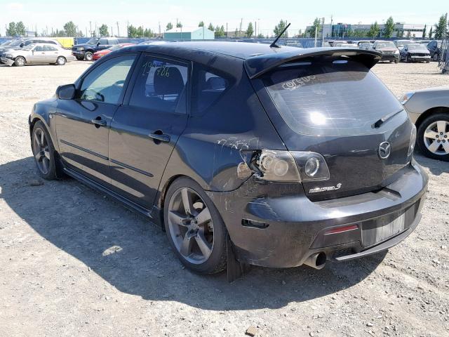 JM1BK34L081807309 - 2008 MAZDA SPEED 3 BLACK photo 3