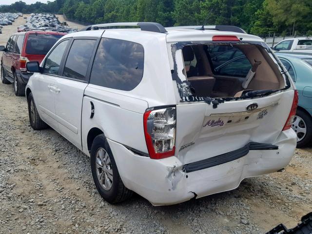 KNDMG4C72C6473106 - 2012 KIA SEDONA LX WHITE photo 3