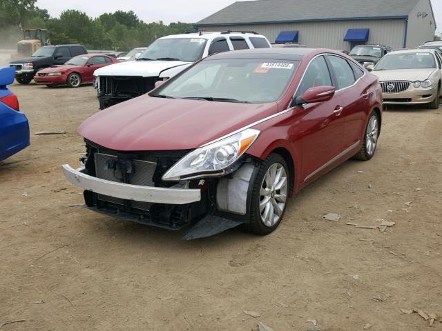 KMHFH4JG8DA309149 - 2013 HYUNDAI AZERA GLS RED photo 2