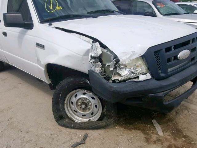 1FTYR10E76PA59458 - 2006 FORD RANGER WHITE photo 9