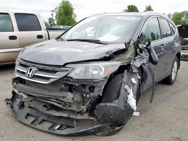 2HKRM4H77EH616454 - 2014 HONDA CR-V EXL CHARCOAL photo 2