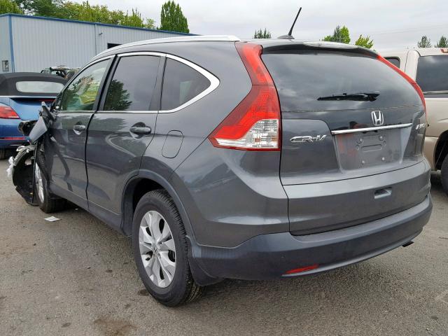 2HKRM4H77EH616454 - 2014 HONDA CR-V EXL CHARCOAL photo 3