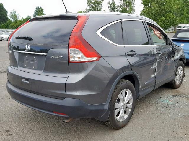 2HKRM4H77EH616454 - 2014 HONDA CR-V EXL CHARCOAL photo 4