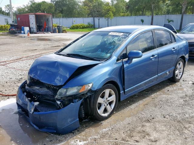 2HGFA16639H346448 - 2009 HONDA CIVIC LX-S أزرق صورة 2