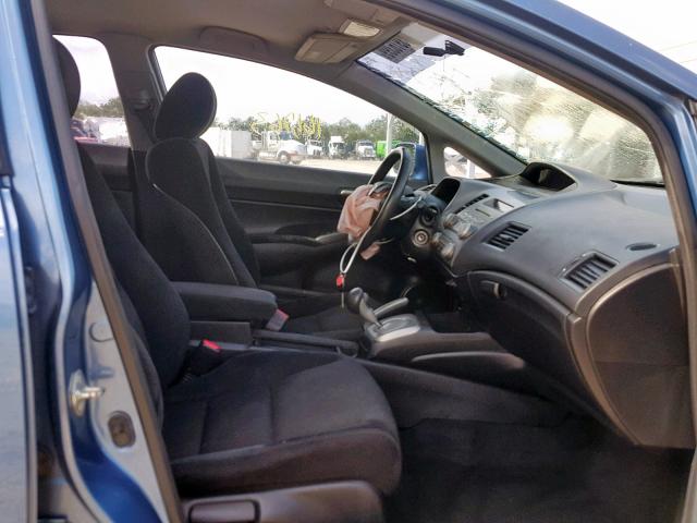 2HGFA16639H346448 - 2009 HONDA CIVIC LX-S أزرق صورة 5