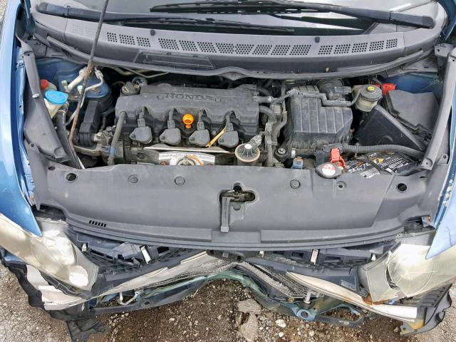 2HGFA16639H346448 - 2009 HONDA CIVIC LX-S أزرق صورة 7