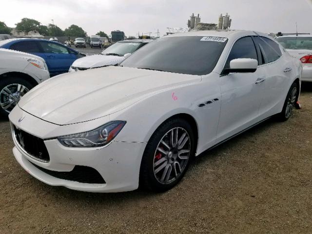 ZAM57XSAXF1155265 - 2015 MASERATI GHIBLI WHITE photo 2