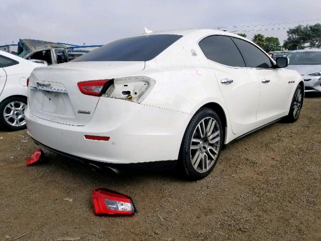 ZAM57XSAXF1155265 - 2015 MASERATI GHIBLI WHITE photo 4