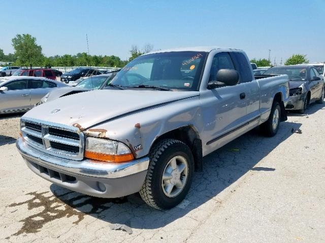 1B7GL22X1WS690396 - 1998 DODGE DAKOTA SILVER photo 2