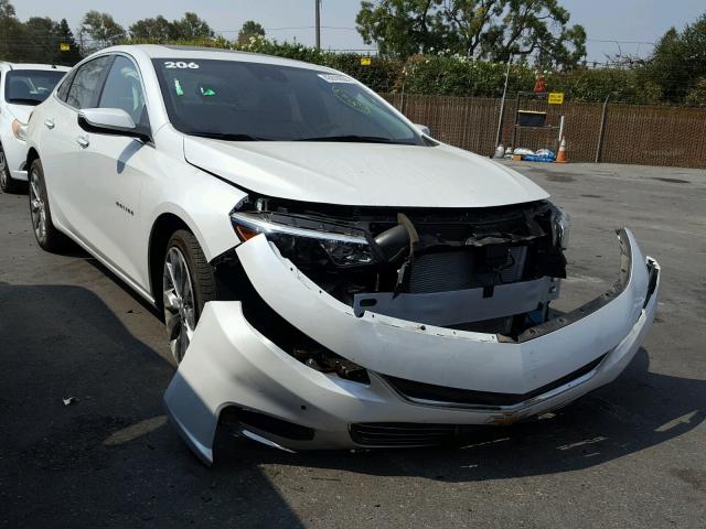 1G1ZE5SX9JF115574 - 2018 CHEVROLET MALIBU PRE WHITE photo 1