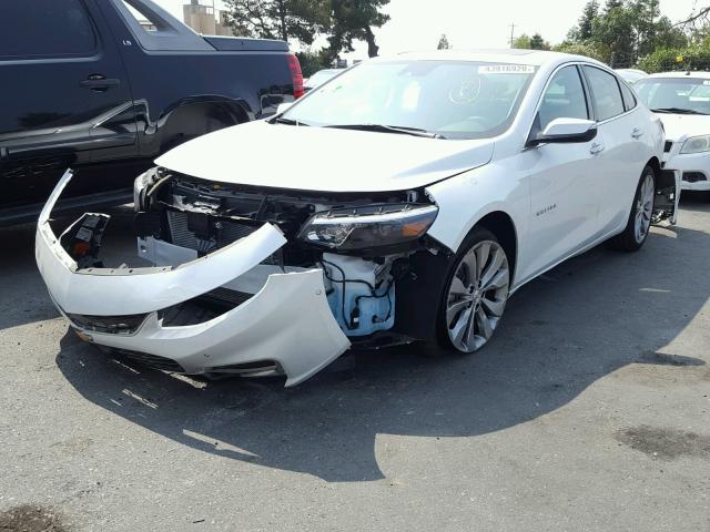 1G1ZE5SX9JF115574 - 2018 CHEVROLET MALIBU PRE WHITE photo 2