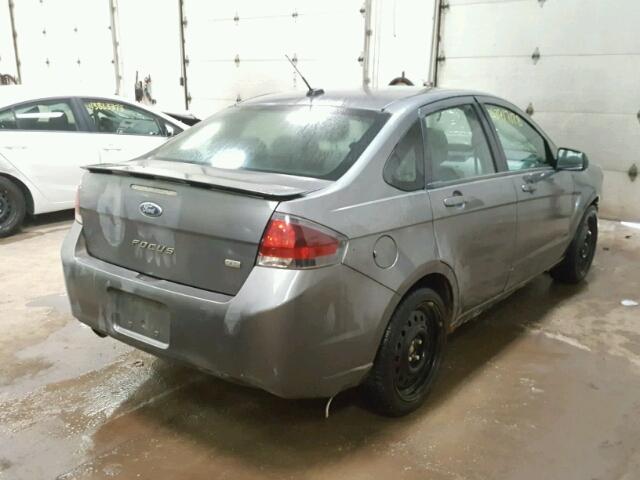 1FAHP3GNXAW143804 - 2010 FORD FOCUS SES GRAY photo 4