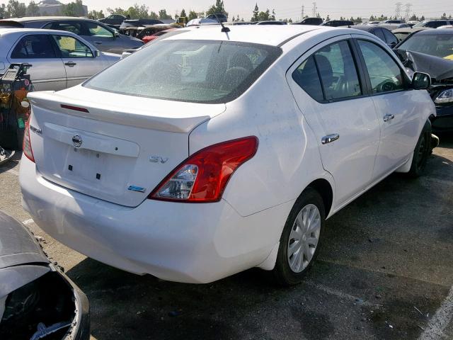 3N1CN7AP4DL840667 - 2013 NISSAN VERSA S WHITE photo 4