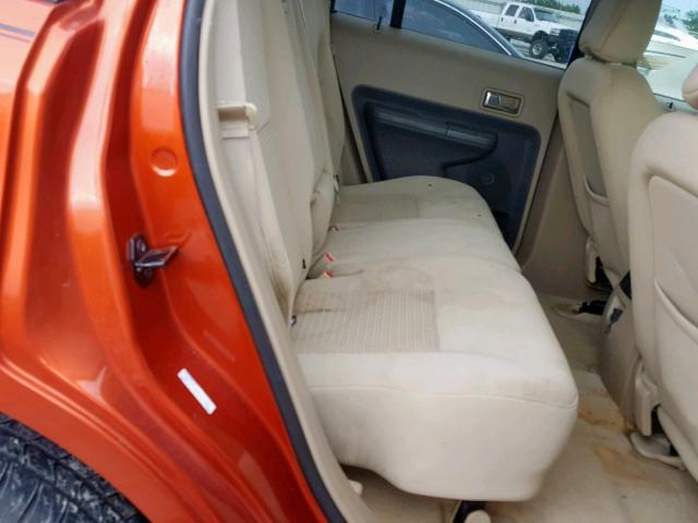 2FMDK36C57BB66923 - 2007 FORD EDGE SE ORANGE photo 6