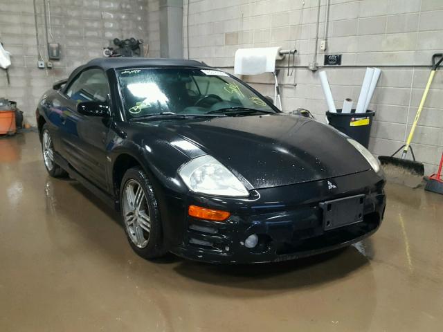 4A3AE75H23E025063 - 2003 MITSUBISHI ECLIPSE SP BLACK photo 1