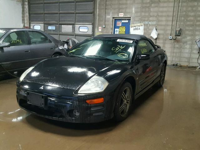 4A3AE75H23E025063 - 2003 MITSUBISHI ECLIPSE SP BLACK photo 2