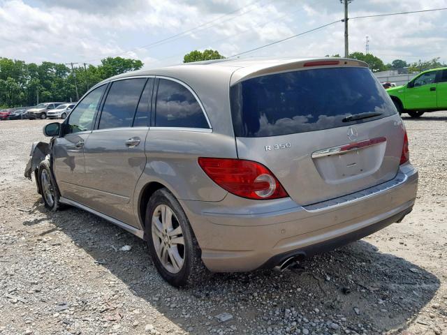 4JGCB65E49A089637 - 2009 MERCEDES-BENZ R 350 4MAT GRAY photo 3