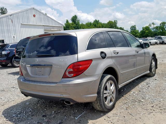 4JGCB65E49A089637 - 2009 MERCEDES-BENZ R 350 4MAT GRAY photo 4