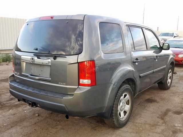 5FNYF48239B009790 - 2009 HONDA PILOT LX GRAY photo 4