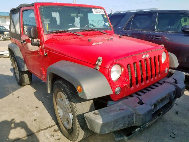 1C4AJWAG2FL601921 - 2015 JEEP WRANGLER S RED photo 1