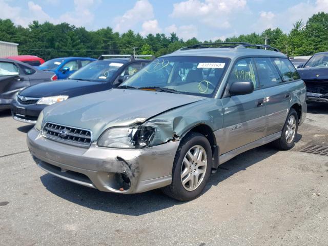 4S3BH675747611369 - 2004 SUBARU LEGACY OUT GREEN photo 2