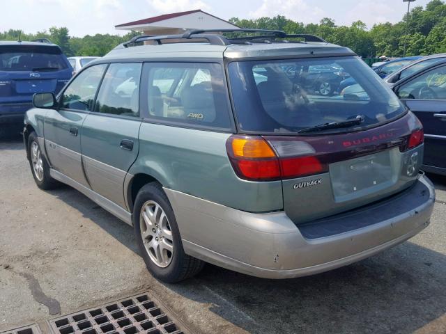 4S3BH675747611369 - 2004 SUBARU LEGACY OUT GREEN photo 3