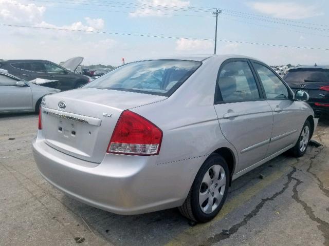 KNAFE221595627738 - 2009 KIA SPECTRA EX SILVER photo 4