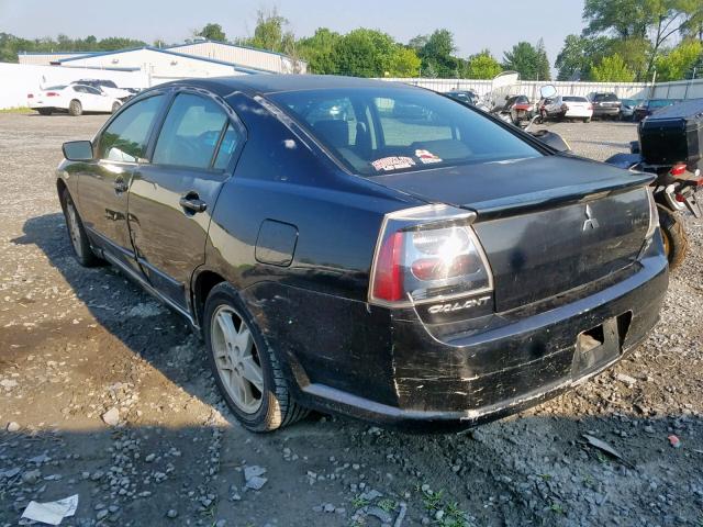 4A3AB76S45E040749 - 2005 MITSUBISHI GALANT GTS BLACK photo 3