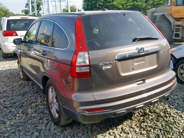 5J6RE4H78BL090558 - 2011 HONDA CR-V EXL BROWN photo 3