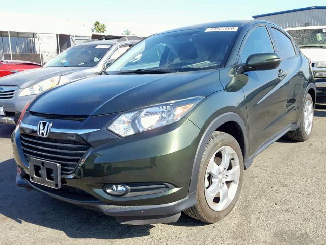 3CZRU5H54GM709430 - 2016 HONDA HR-V EX GREEN photo 2