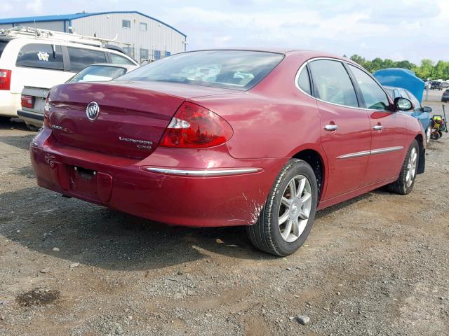 2G4WE537251205165 - 2005 BUICK LACROSSE C RED photo 4