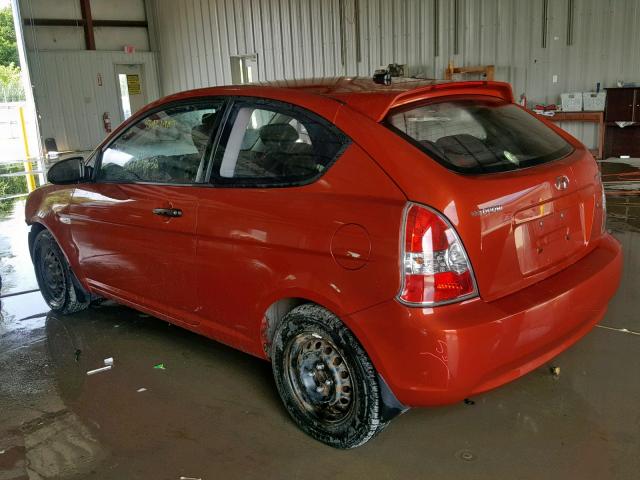 KMHCM36C69U138700 - 2009 HYUNDAI ACCENT GS ORANGE photo 3