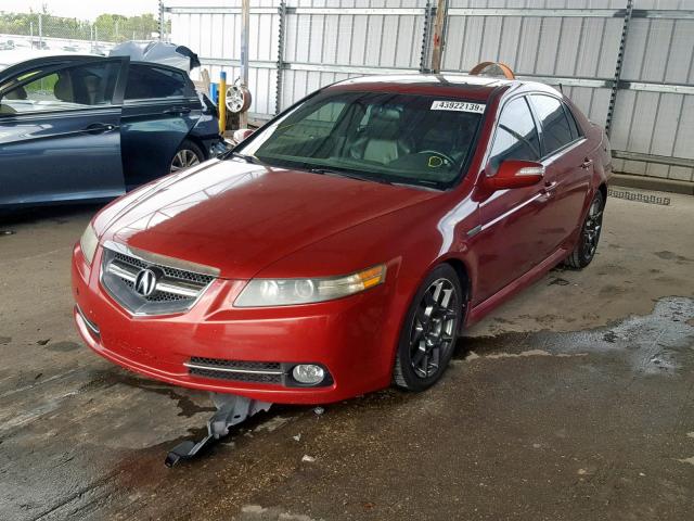 19UUA76567A046805 - 2007 ACURA TL TYPE S RED photo 2