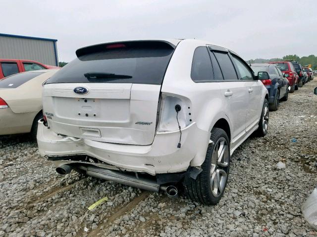 2FMDK3AK7DBC48310 - 2013 FORD EDGE SPORT WHITE photo 4