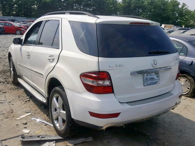 4JGBB86E19A526340 - 2009 MERCEDES-BENZ ML 350 WHITE photo 3