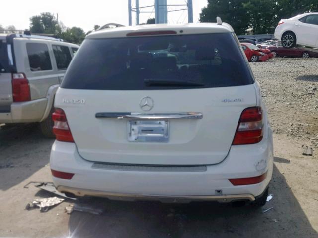 4JGBB86E19A526340 - 2009 MERCEDES-BENZ ML 350 WHITE photo 9