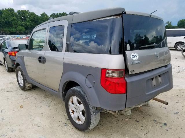 5J6YH186X4L010835 - 2004 HONDA ELEMENT EX SILVER photo 3