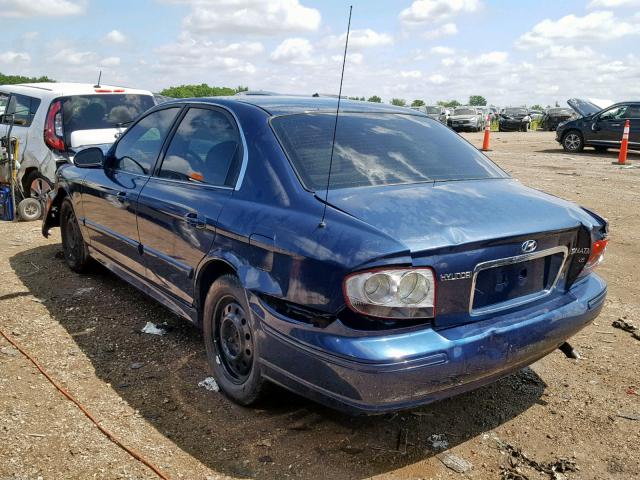 KMHWF25H94A990838 - 2004 HYUNDAI SONATA GL BLUE photo 3