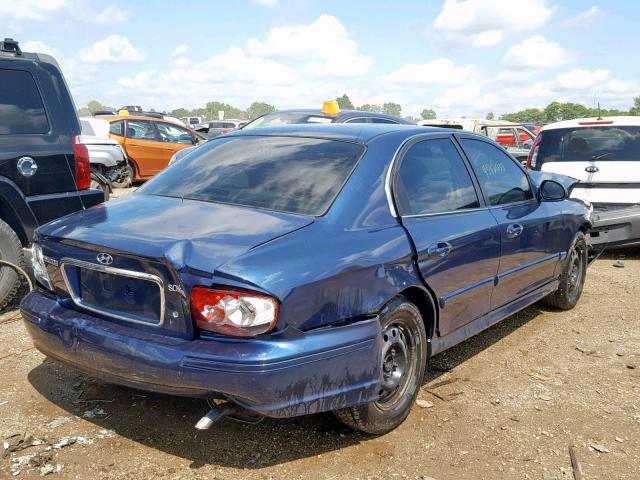 KMHWF25H94A990838 - 2004 HYUNDAI SONATA GL BLUE photo 4