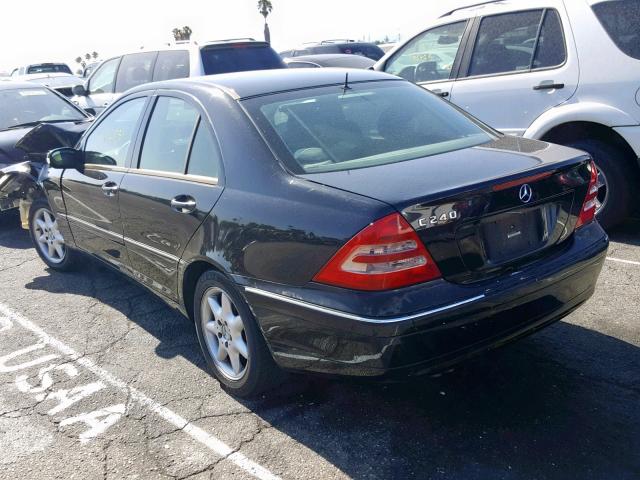 WDBRF61J72F228429 - 2002 MERCEDES-BENZ C 240 BLACK photo 3