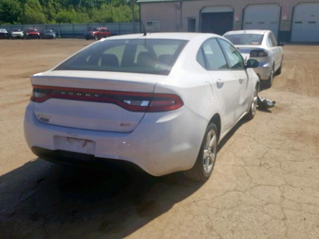 1C3CDFBB2FD128958 - 2015 DODGE DART SXT WHITE photo 4