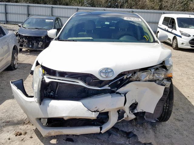 4T3ZK3BB2BU042590 - 2011 TOYOTA VENZA WHITE photo 7