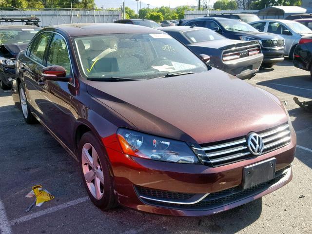 1VWBP7A37DC078072 - 2013 VOLKSWAGEN PASSAT SE MAROON photo 1