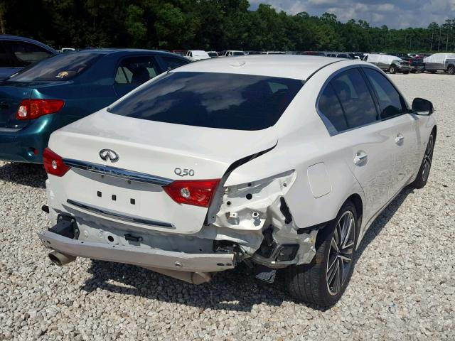 JN1BV7AP5EM692841 - 2014 INFINITI Q50 BASE WHITE photo 4