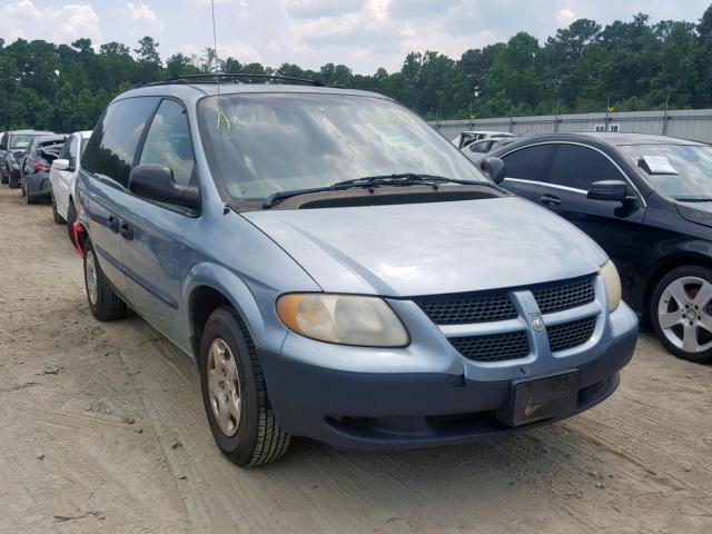 1D4GP25303B179337 - 2003 DODGE CARAVAN SE BLUE photo 1