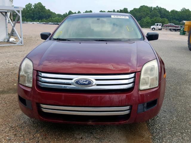 3FAFP06Z76R145840 - 2006 FORD FUSION S BURGUNDY photo 9