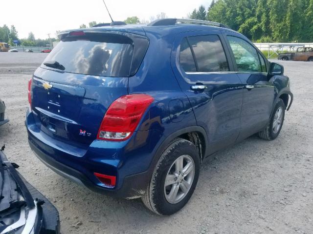 3GNCJPSBXKL328332 - 2019 CHEVROLET TRAX 1LT BLUE photo 4