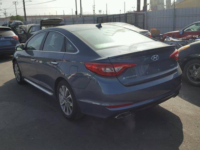 5NPE34AF5HH474774 - 2017 HYUNDAI SONATA SPO BLUE photo 3