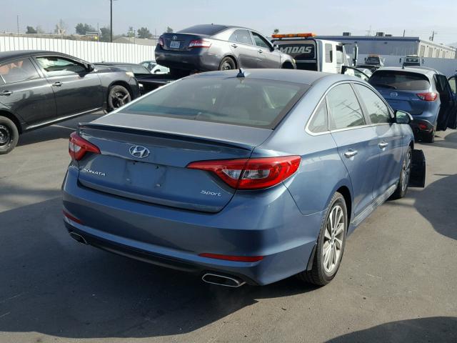 5NPE34AF5HH474774 - 2017 HYUNDAI SONATA SPO BLUE photo 4